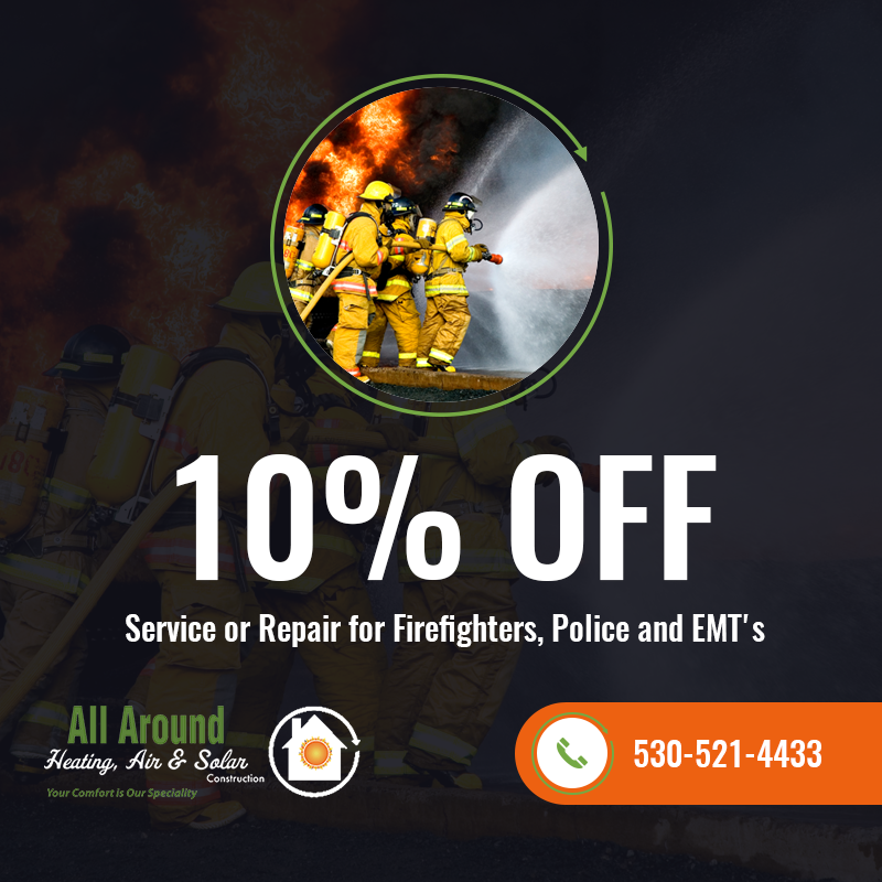 10 % off for Firefighters, Police and EMT’s
